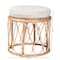 Bali & Pari Hachiro Bohemian Natural Rattan Ottoman Footstool 244-13668-ZORO - alternate 5